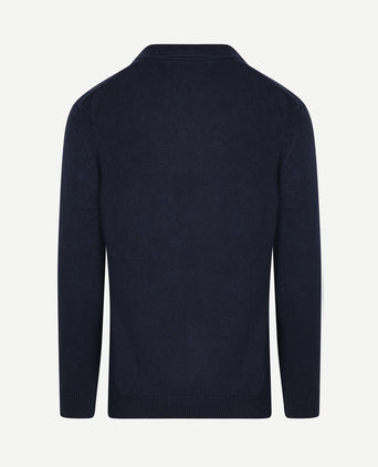 Raw trui riva knit donkerblauw