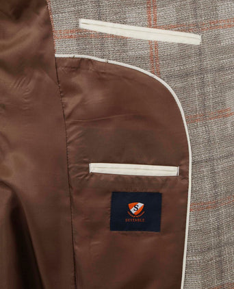 Suitable respect colbert fame jersey ruit flex bruin | Slim-fit