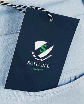 Suitable respect jink short lichtblauw | Slim-fit