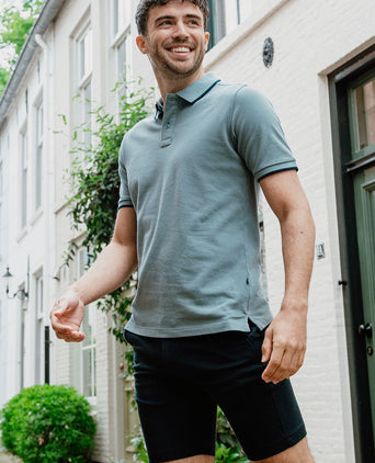 Suitable respect jink short donkerblauw | Slim-fit