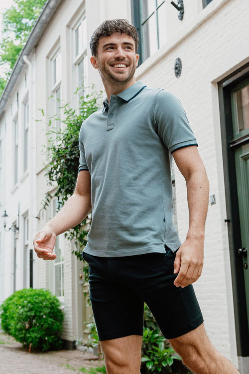 Suitable respect jink short donkerblauw | Slim-fit