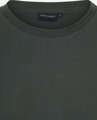 Suitable respect longsleeve heavy t-shirt donkergroen