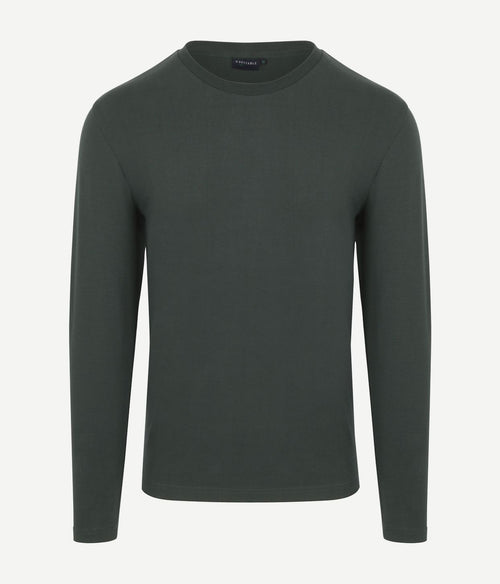 Suitable respect longsleeve heavy t-shirt donkergroen