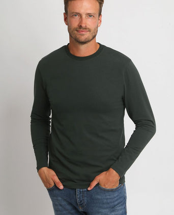 Suitable respect longsleeve heavy t-shirt donkergroen