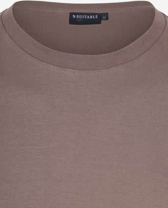 Suitable respect longsleeve heavy t-shirt taupe