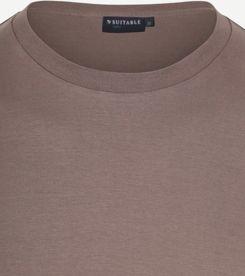 Suitable respect longsleeve heavy t-shirt taupe