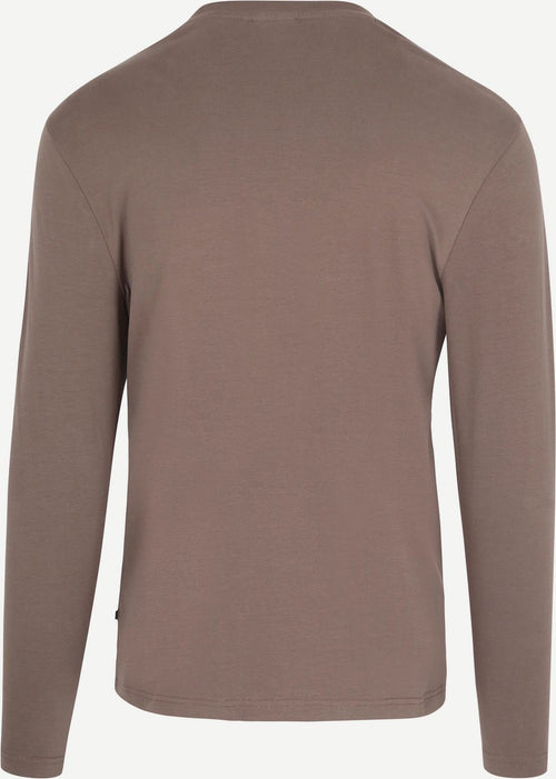 Suitable respect longsleeve heavy t-shirt taupe