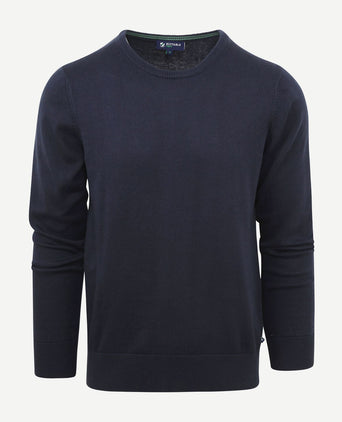 Suitable respect oinix pullover o-hals donkerblauw | Slim-fit