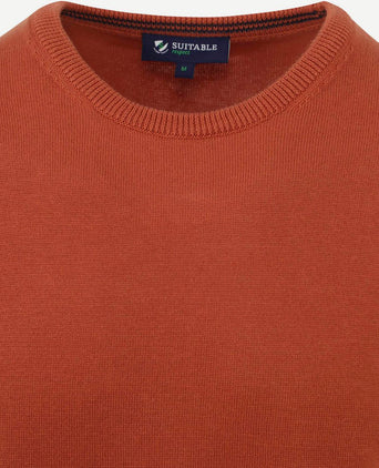 Suitable respect oinix pullover o-hals oranje | Slim-fit