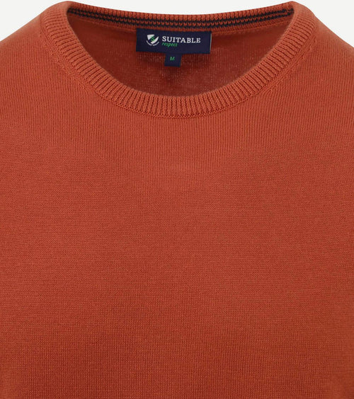 Suitable respect oinix pullover o-hals oranje | Slim-fit