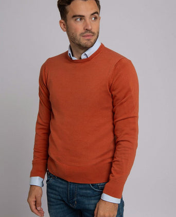 Suitable respect oinix pullover o-hals oranje | Slim-fit