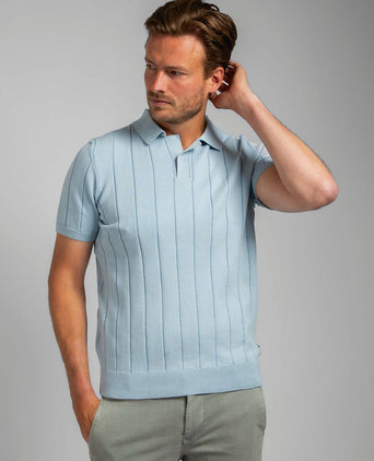 Suitable respect polo drop needle lichtblauw