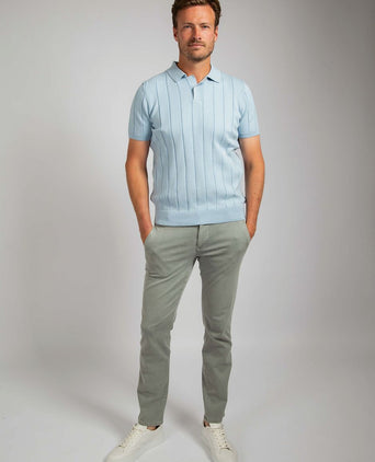 Suitable respect polo drop needle lichtblauw