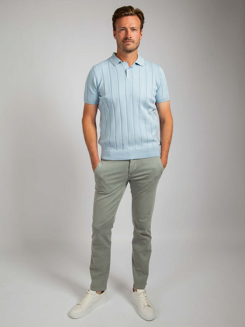 Suitable respect polo drop needle lichtblauw