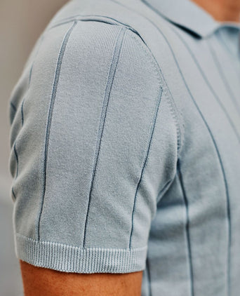 Suitable respect polo drop needle lichtblauw