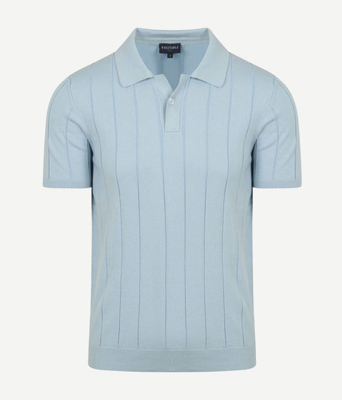 Suitable respect polo drop needle lichtblauw