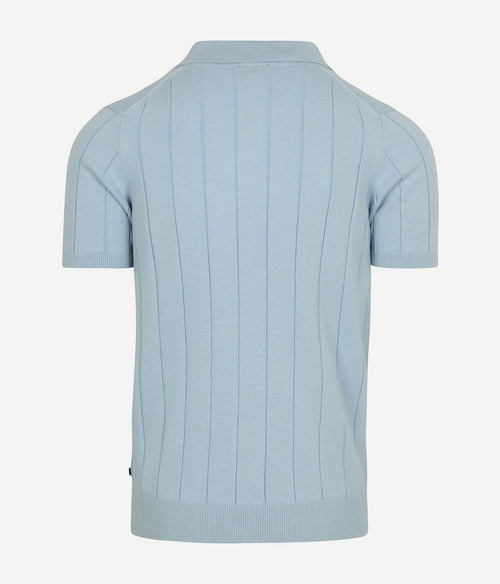 Suitable respect polo drop needle lichtblauw