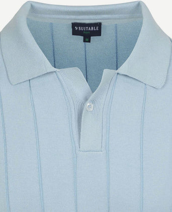 Suitable respect polo drop needle lichtblauw