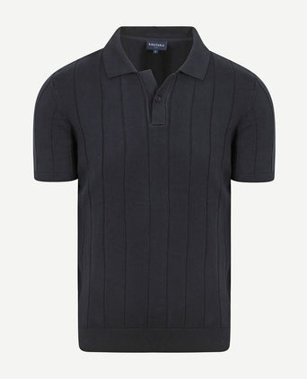 Respect polo drop needle donkerblauw