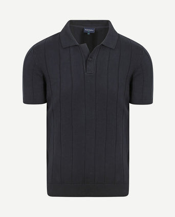 Respect polo drop needle donkerblauw