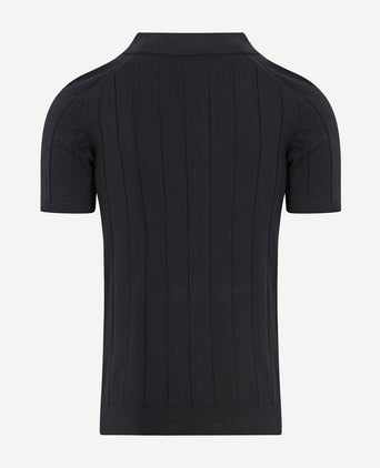 Respect polo drop needle donkerblauw