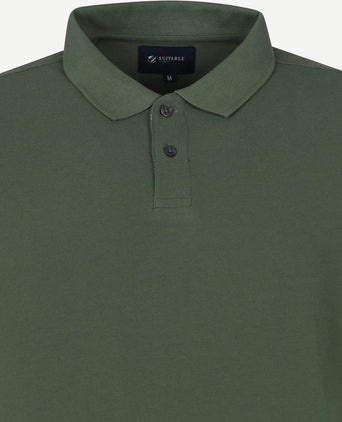 Suitable respect polo pete donkergroen