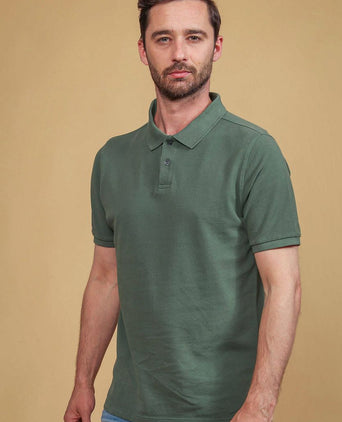 Suitable respect polo pete donkergroen