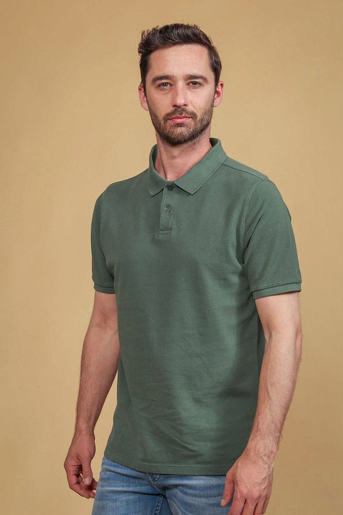 Suitable respect polo pete donkergroen