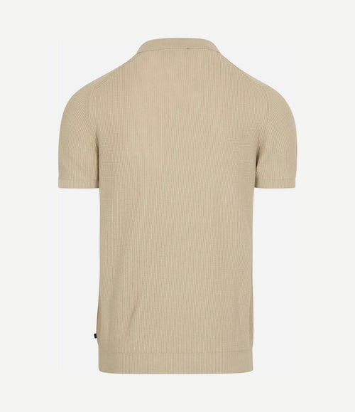 Respect polo structure knit beige