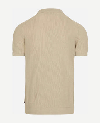 Respect polo structure knit beige
