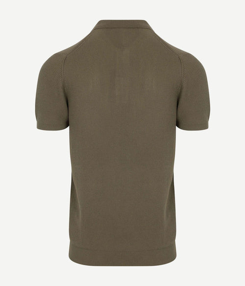 Suitable respect polo structure knit olijfgroen