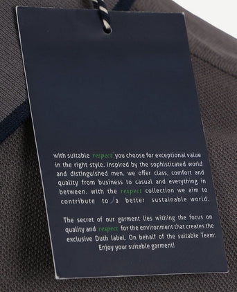 Suitable respect polo tip ferry antraciet | Regular-fit