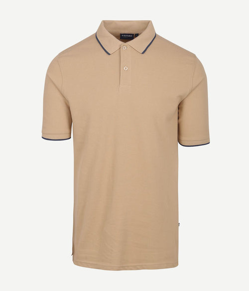 Suitable respect polo tip ferry beige | Regular-fit