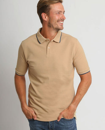 Suitable respect polo tip ferry beige | Regular-fit