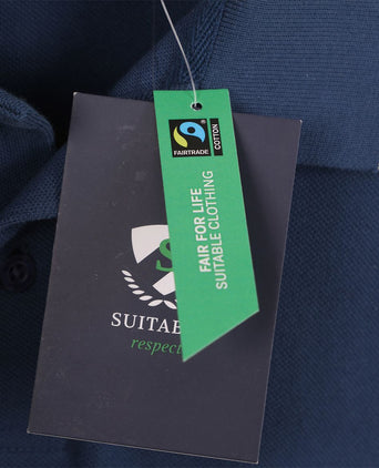 Suitable respect polo tip ferry denim blauw | Regular-fit