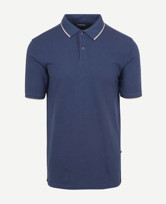 Respect polo tip ferry denim blauw