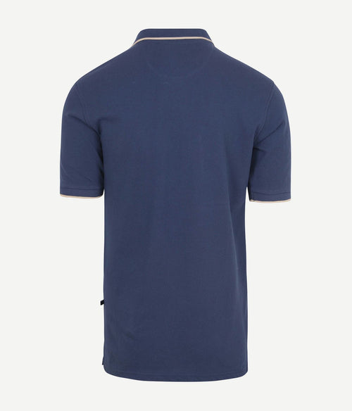 Suitable respect polo tip ferry denim blauw | Regular-fit