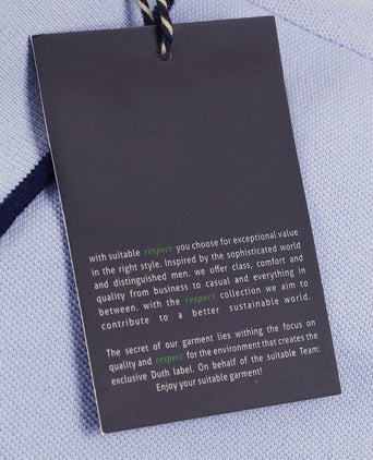 Suitable respect polo tip ferry lichtblauw | Regular-fit