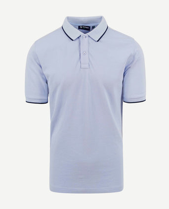 Suitable respect polo tip ferry lichtblauw | Regular-fit