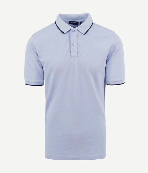 Suitable respect polo tip ferry lichtblauw | Regular-fit