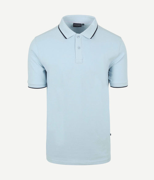 Suitable respect polo tip ferry lichtblauw | Regular-fit