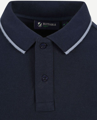 Suitable respect polo tip ferry donkerblauw | Regular-fit