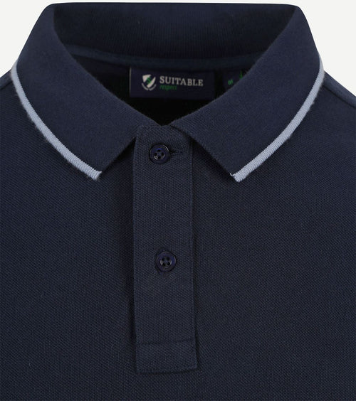 Suitable respect polo tip ferry donkerblauw | Regular-fit