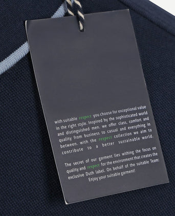 Suitable respect polo tip ferry donkerblauw | Regular-fit