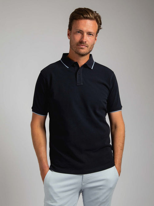 Suitable respect polo tip ferry donkerblauw | Regular-fit