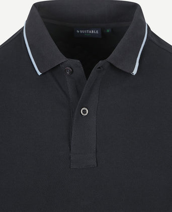 Suitable respect polo tip ferry donkerblauw | Regular-fit