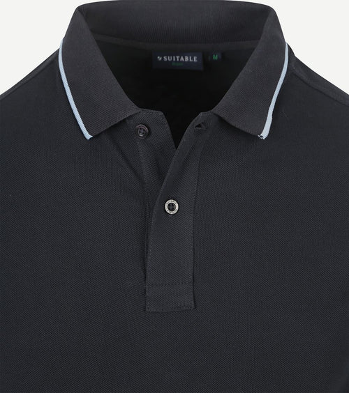 Suitable respect polo tip ferry donkerblauw | Regular-fit