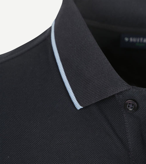 Suitable respect polo tip ferry donkerblauw | Regular-fit