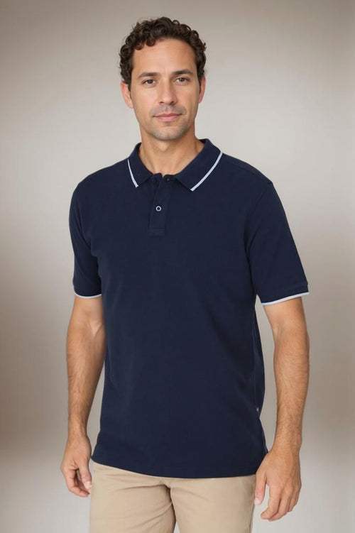 Suitable respect polo tip ferry donkerblauw | Regular-fit