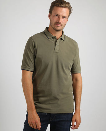 Suitable respect polo tip ferry olijfgroen | Regular-fit